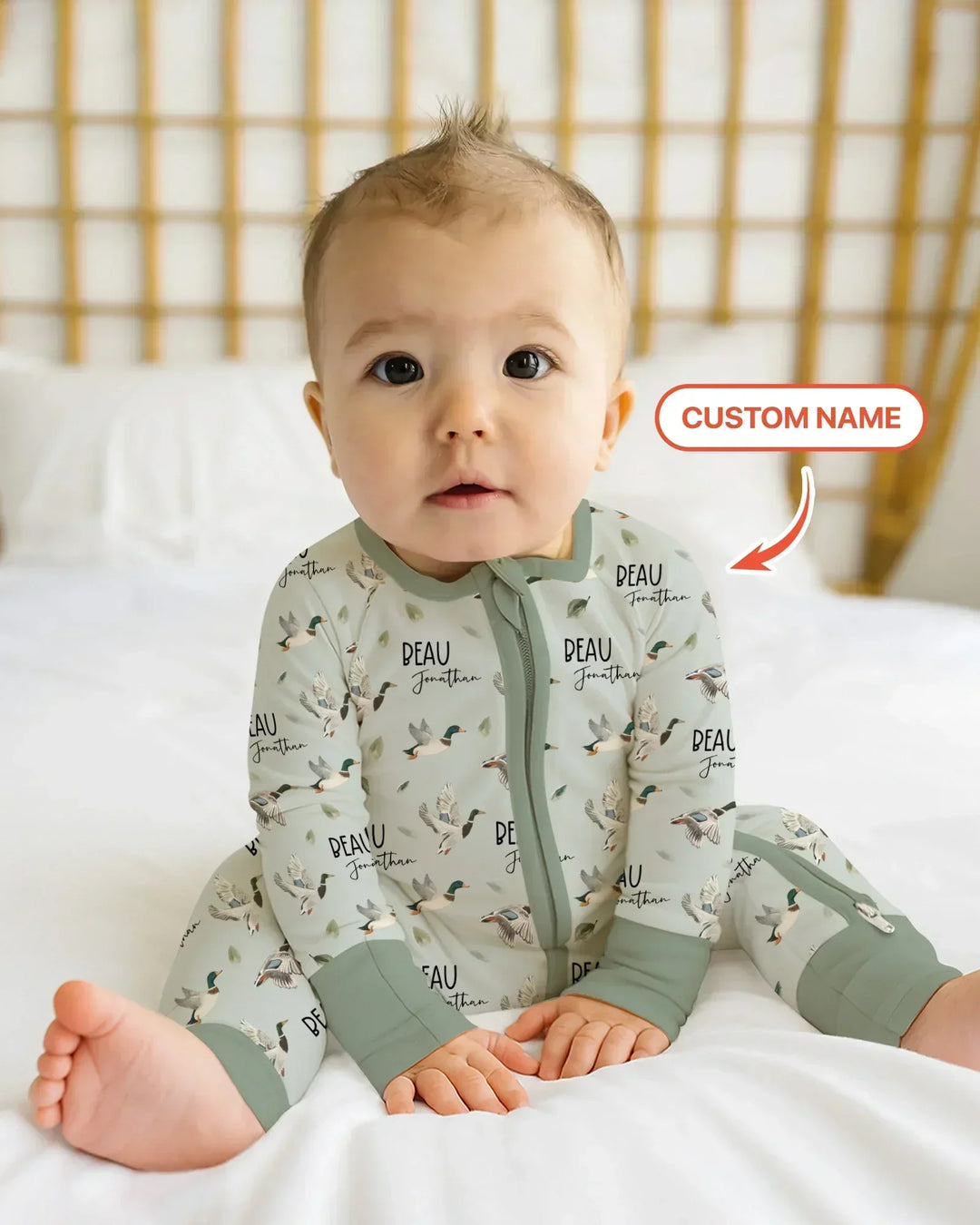 Gerippte Babykleidung mit individuellem Foto - Weich &amp; Skizzenhaft