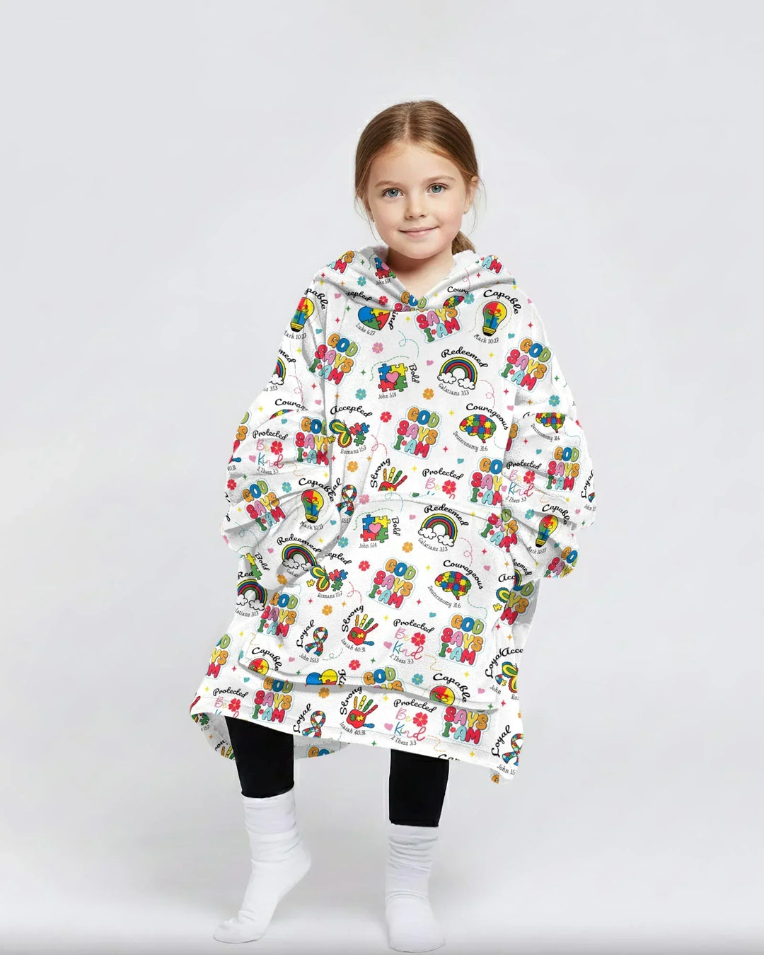 God Says I am Different Wearable Bamboo Blanket Hoodie