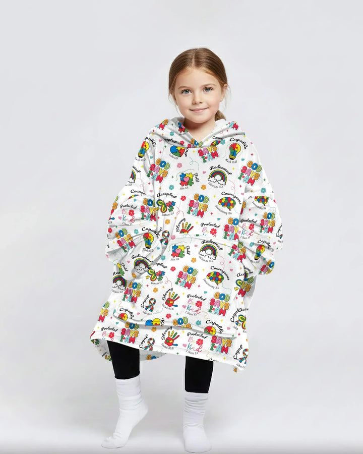 God Says I am Different Wearable Bamboo Blanket Hoodie