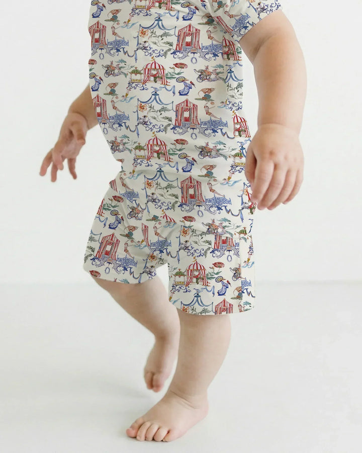 Schlafanzug-Set zweiteilig, kurze Ärmel, kurze Hose, Bambus