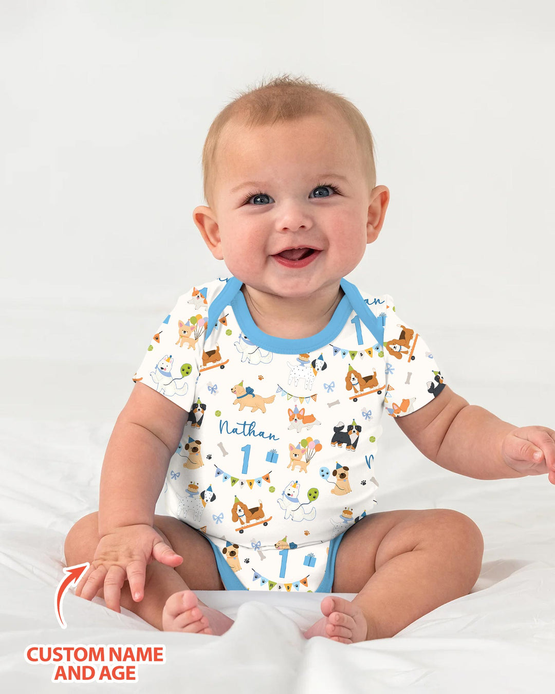 Gerippte Babykleidung mit individuellem Foto - Weich &amp; Skizzenhaft