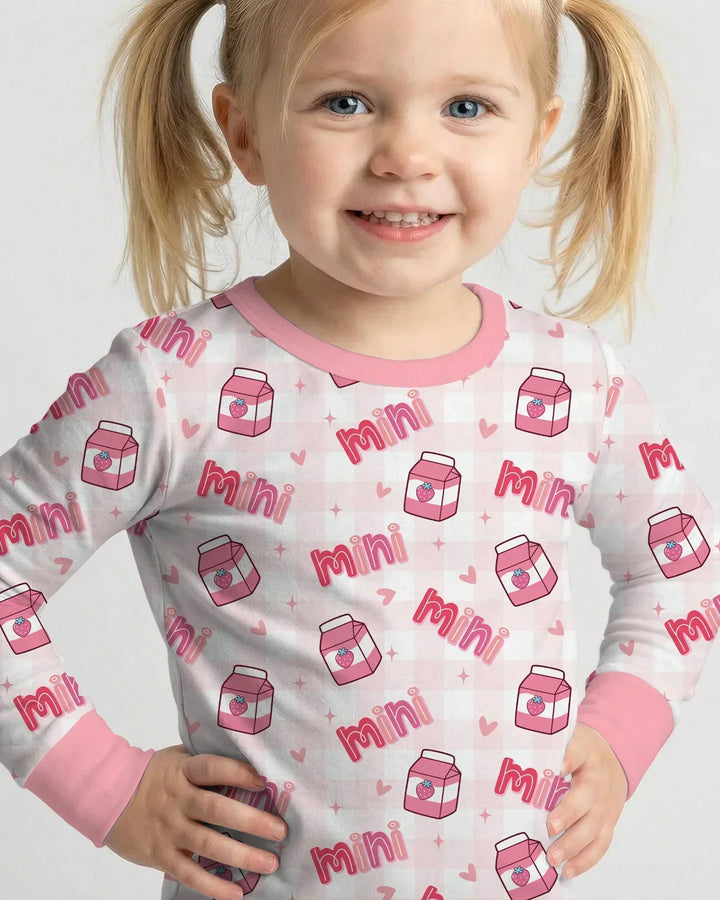 Zweiteiliges Langarm-Pyjama-Set mit Sommerfrüchten