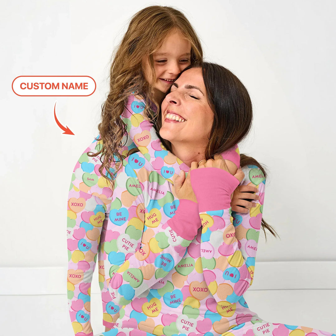 Valentine Candy Crush Family Matching Bamboo Men's Pajama Set