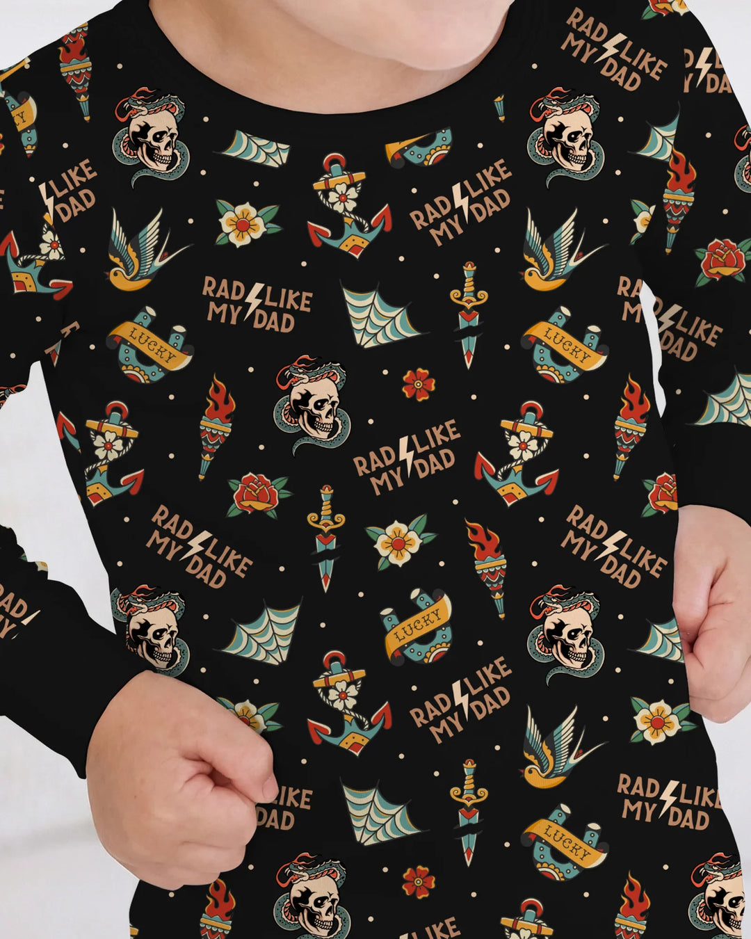 Zweiteiliges Langarm-Pyjama-Set mit Sommerfrüchten