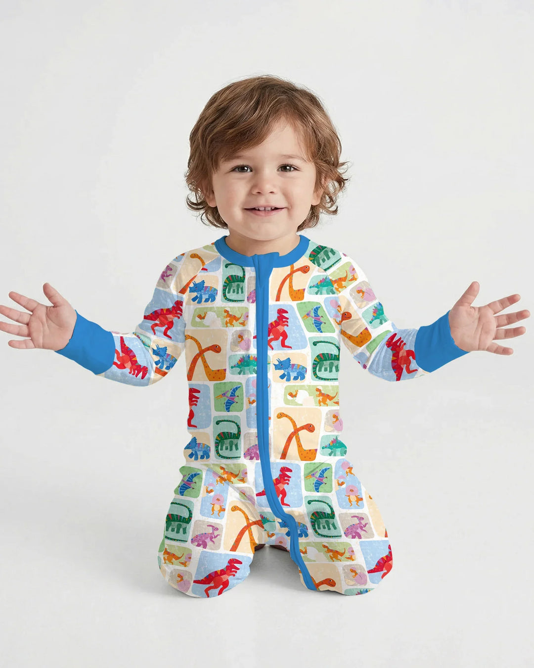 Rainbow Dino Friends Family Matching Bamboo Convertible Zippy