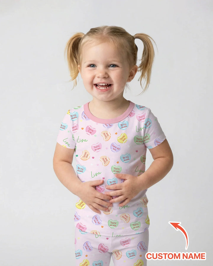 Zweiteiliges, kurzärmliges Pyjama-Set mit Marienkäfern