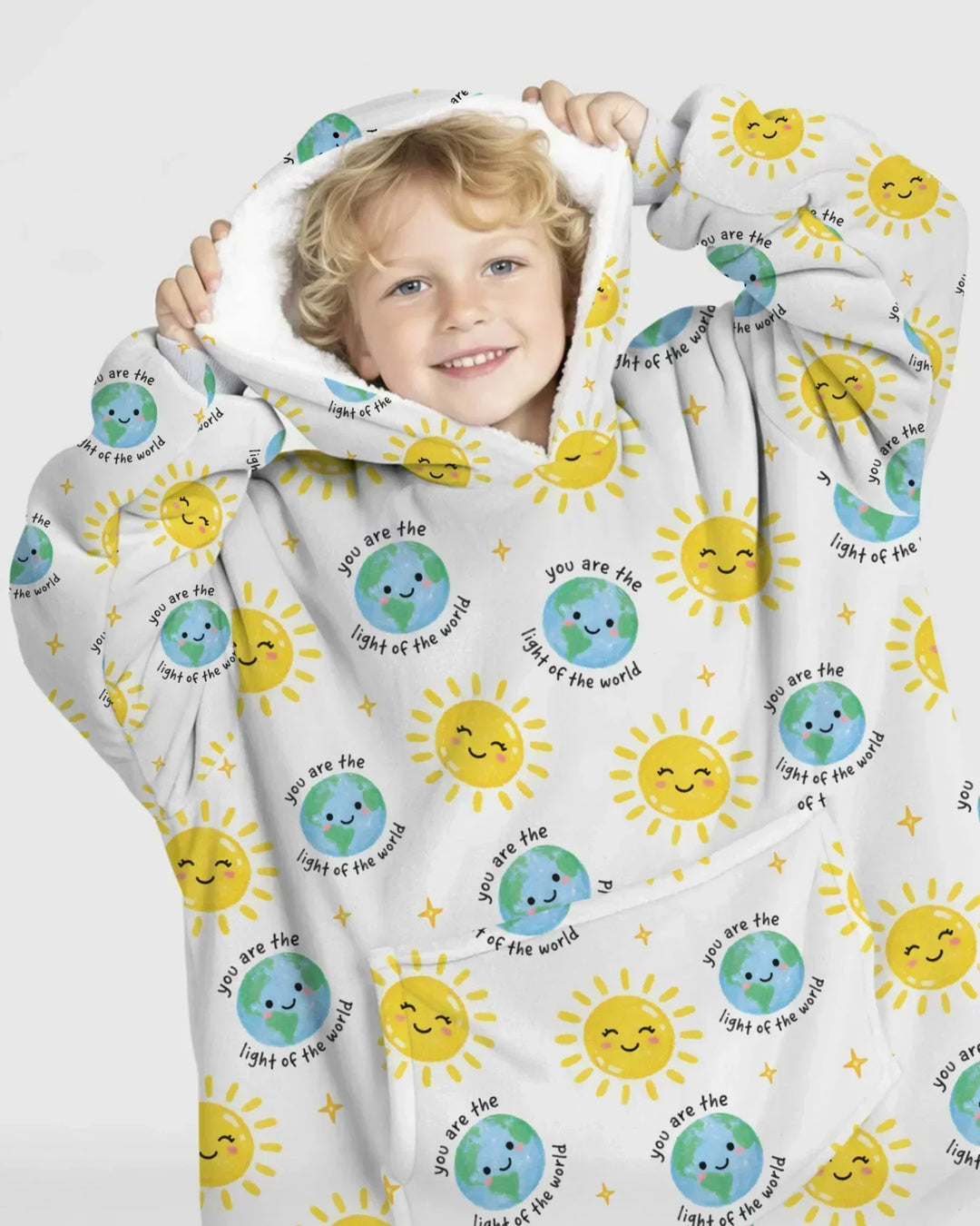 Matthäus 5,14 Licht der Welt Tragbarer Bambus-Decken-Hoodie