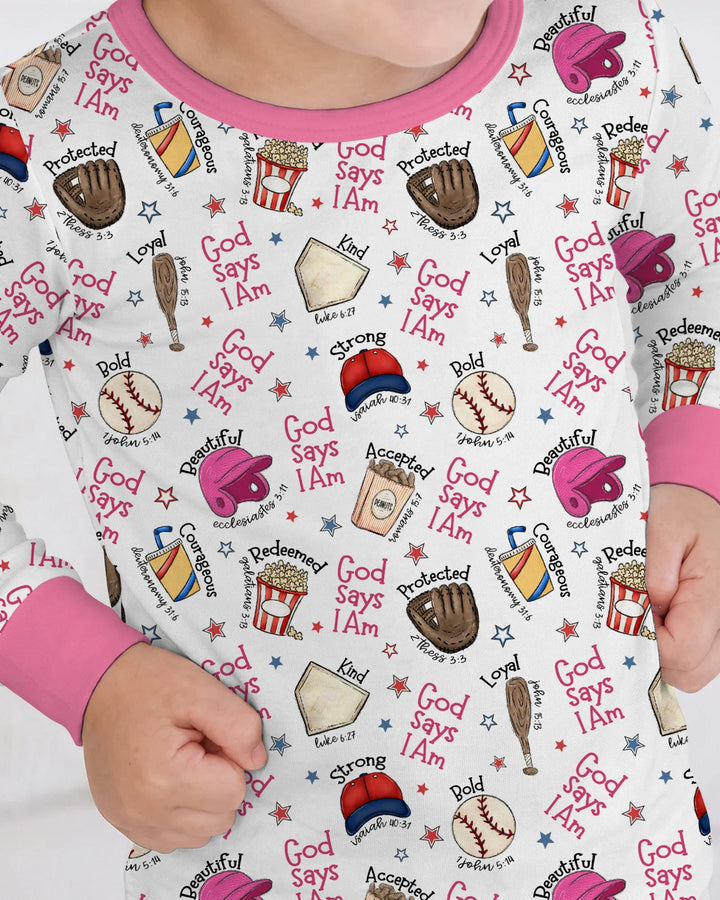 Zweiteiliges Langarm-Pyjama-Set mit Sommerfrüchten
