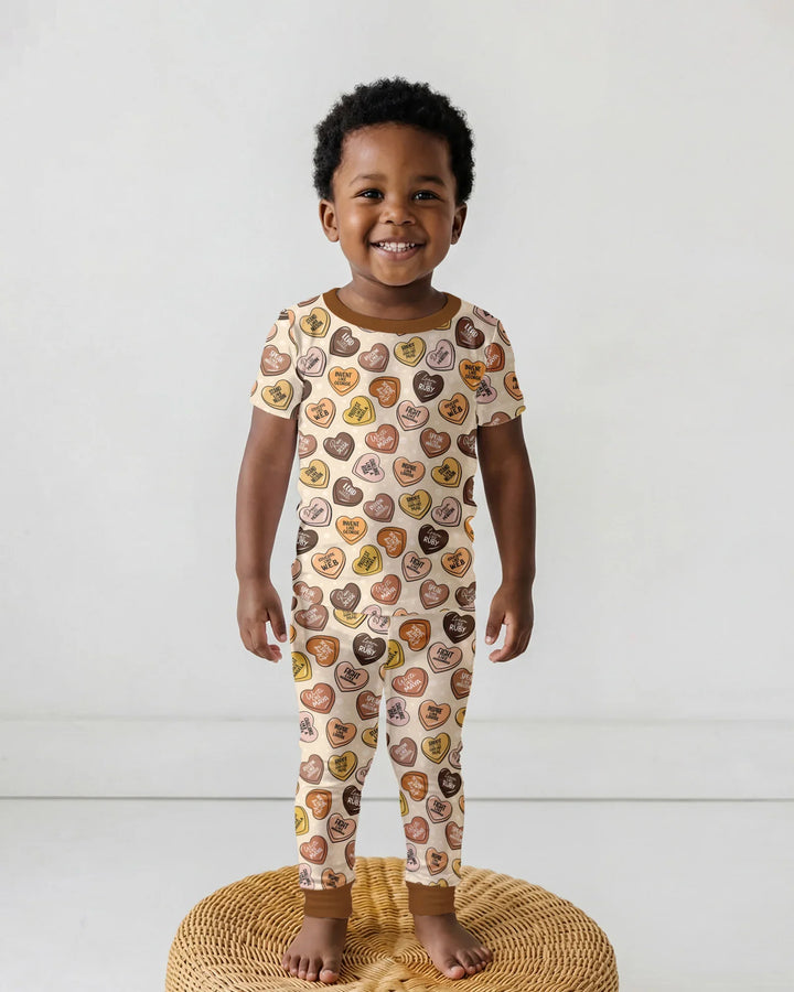 Zweiteiliges, kurzärmliges Pyjama-Set mit Marienkäfern