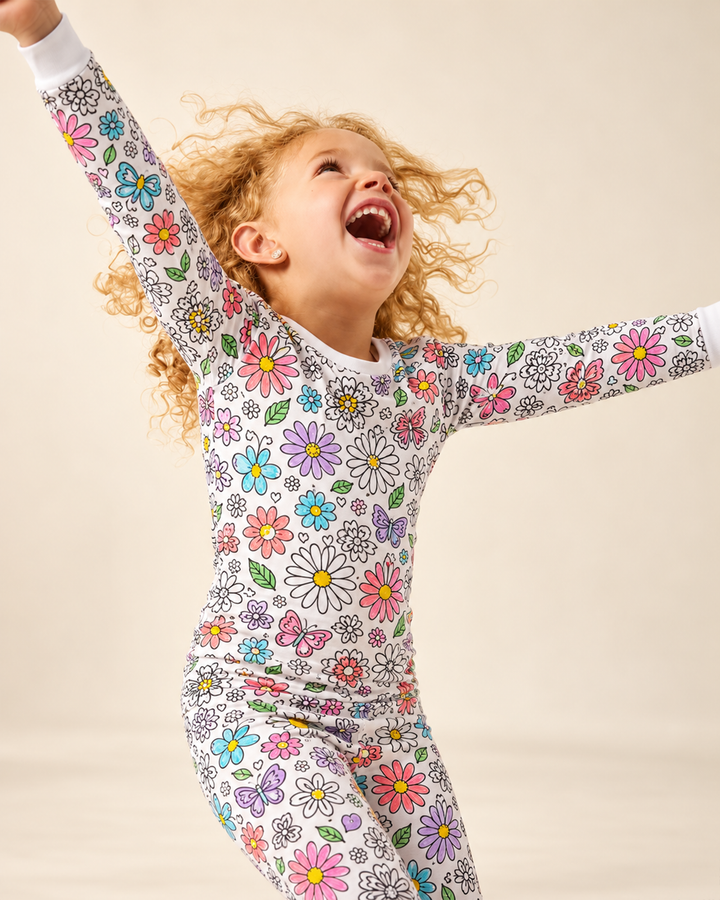 All Colorable Bamboo Two Piece Long Sleeve Pajama Set