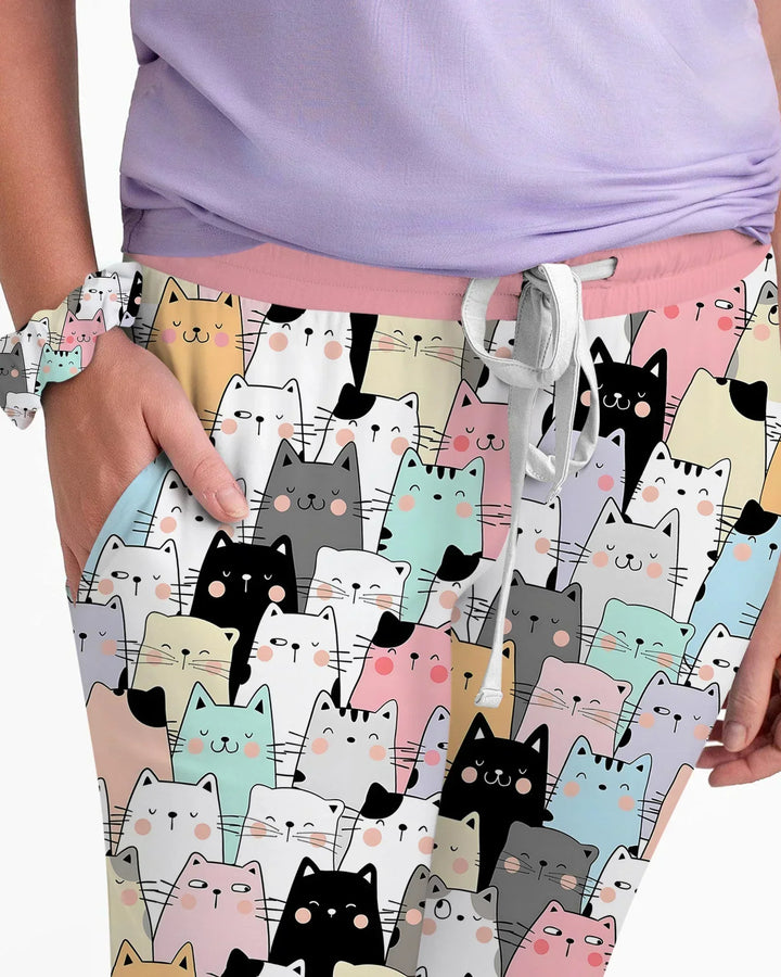 Purrfect Crowd Bambus-Pyjama-Set für Damen