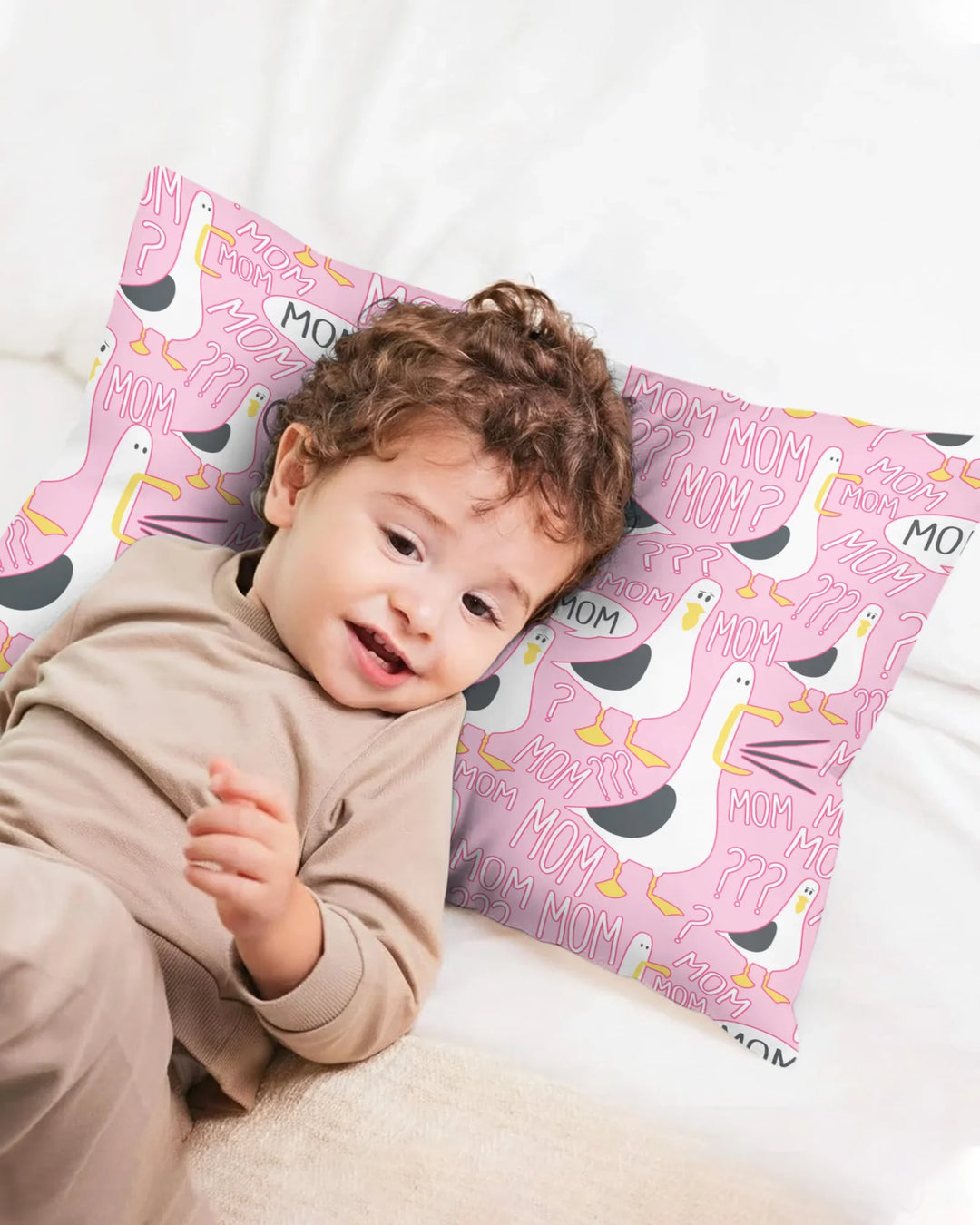 Funny Seagull MOM Bamboo Pillow Case