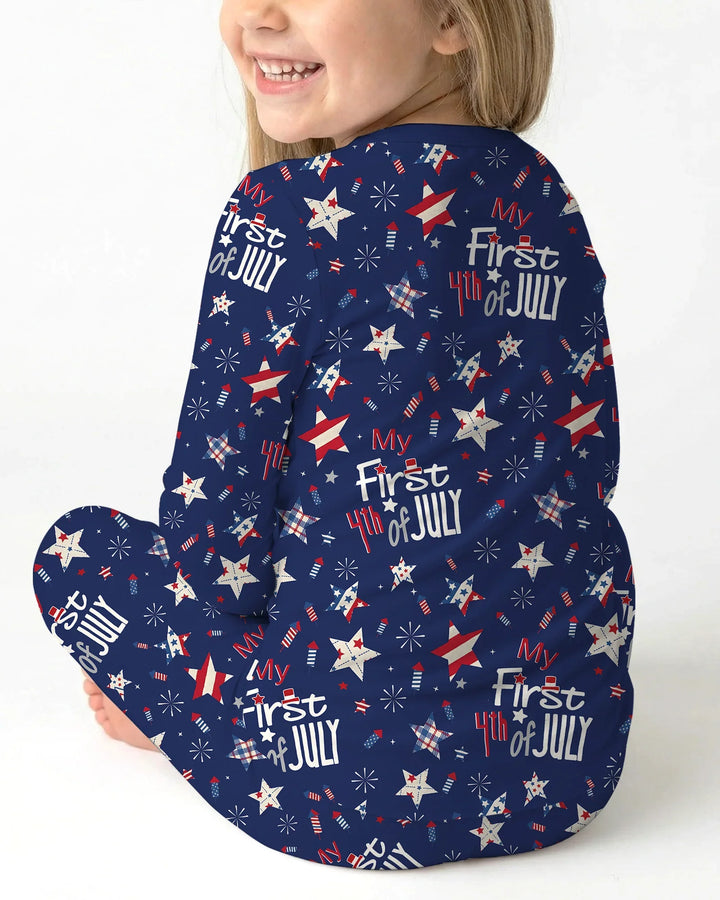 Zweiteiliges Langarm-Pyjama-Set mit Sommerfrüchten