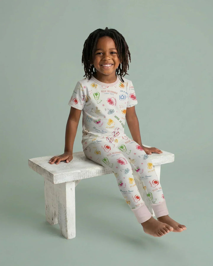 Zweiteiliges, kurzärmliges Pyjama-Set mit Marienkäfern