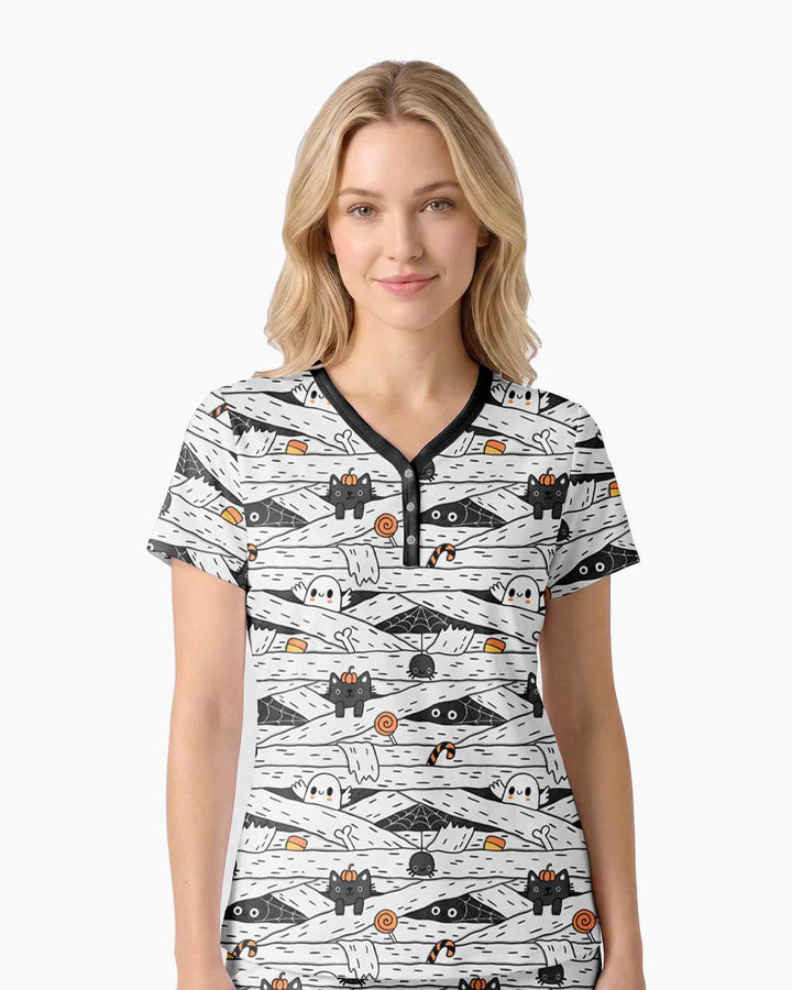 Little Mummy Crew Bamboo Women Short Sleeve Short Pajama Set