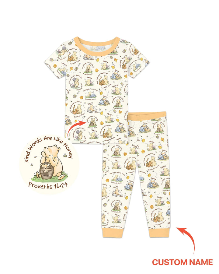 Zweiteiliges, kurzärmliges Pyjama-Set mit Marienkäfern