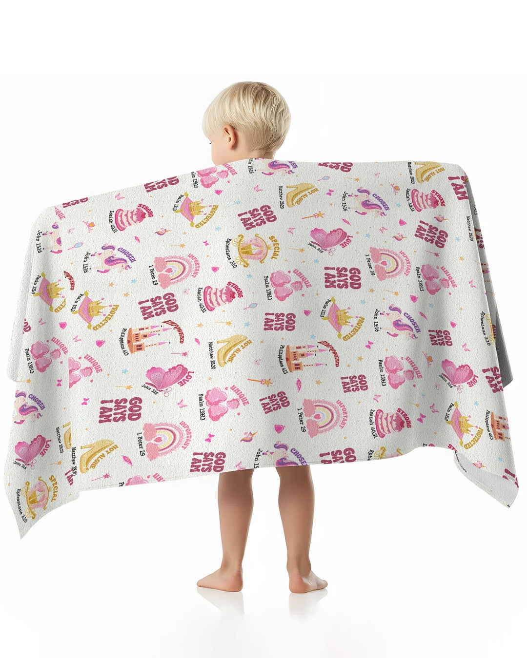 God Says I Am Girl Bamboo Beach Towel