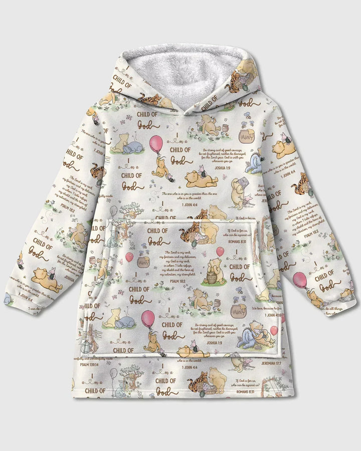 Kinder Gottes Whimsy Woodland Tragbare Bambus Decken-Hoodie