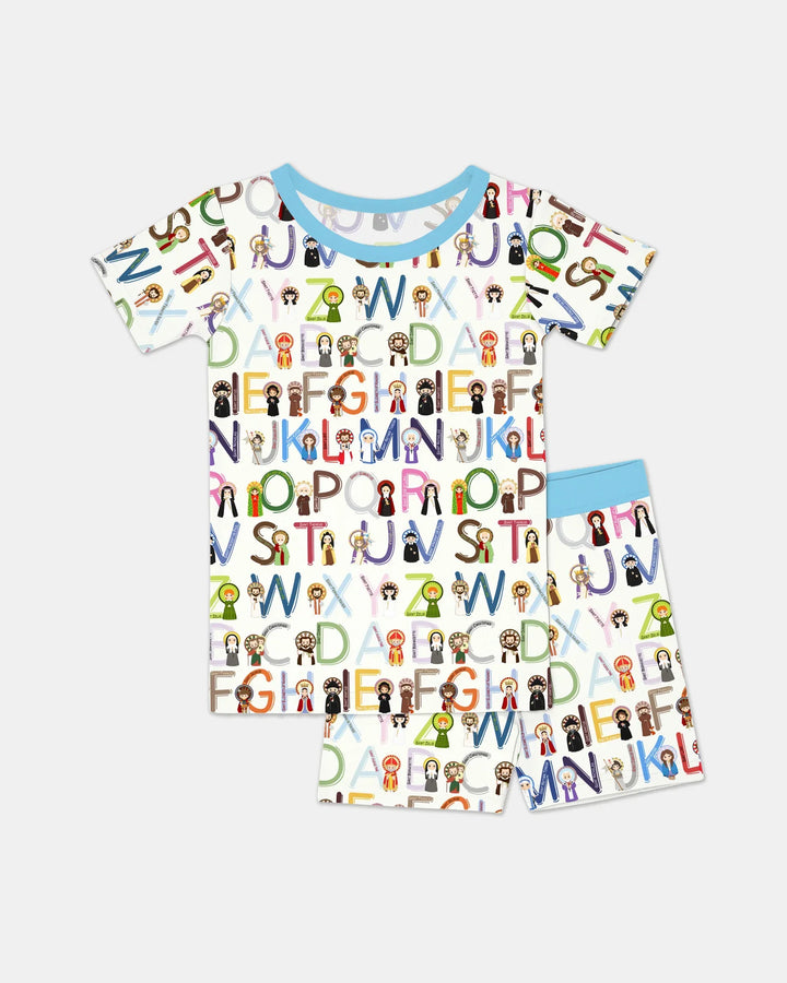 Saint ABCs Bamboo Two Piece Short Sleeve Shorts Pajama Set