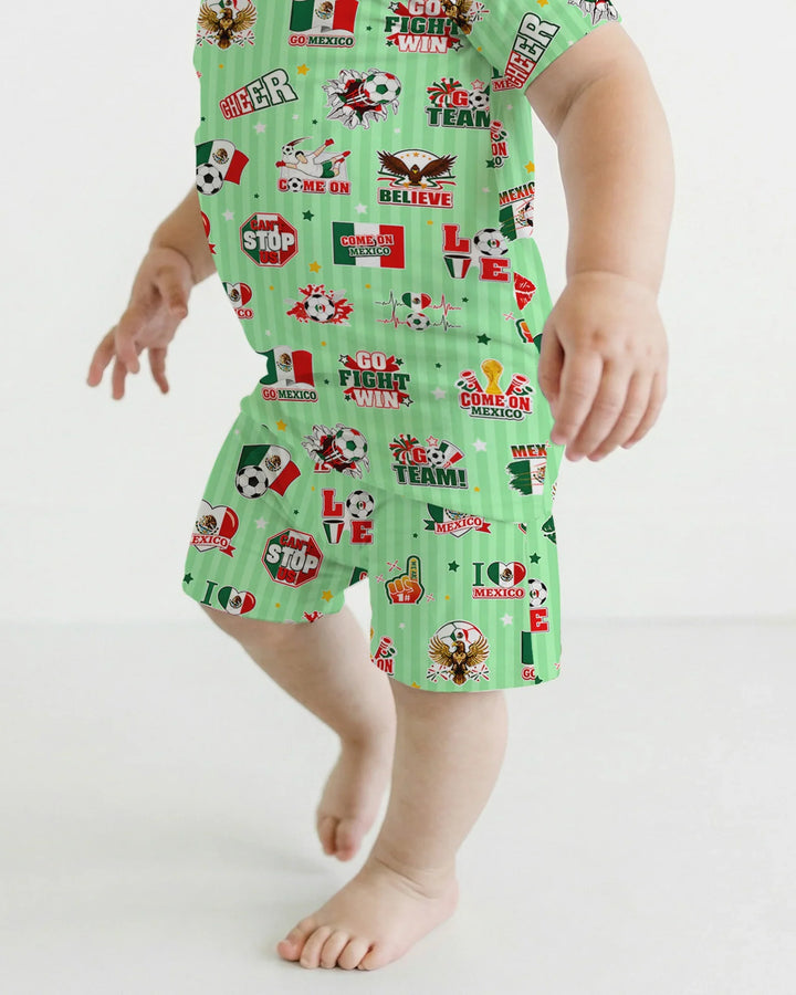 Schlafanzug-Set zweiteilig, kurze Ärmel, kurze Hose, Bambus