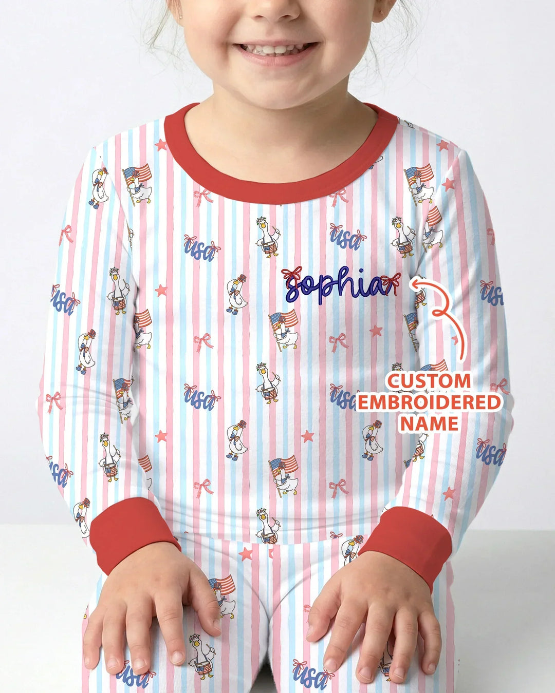 Zweiteiliges Langarm-Pyjama-Set mit Sommerfrüchten