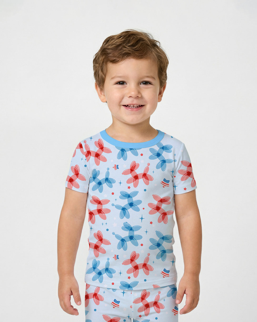 Zweiteiliges, kurzärmliges Pyjama-Set mit Marienkäfern