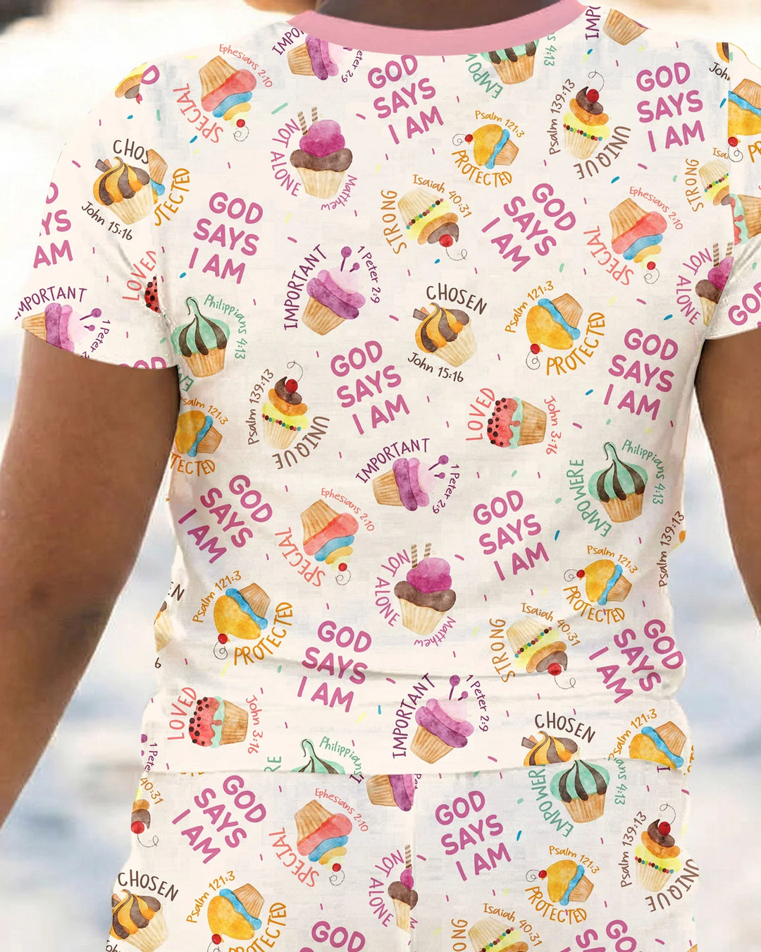 Zweiteiliges, kurzärmliges Pyjama-Set mit Marienkäfern