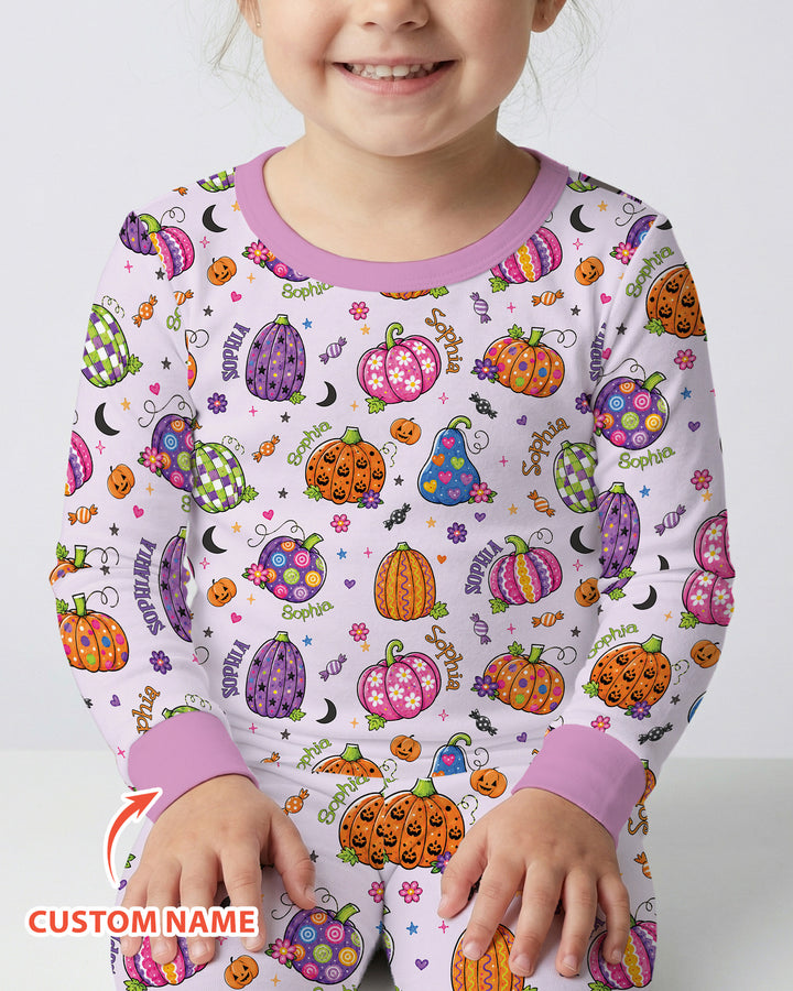 Zweiteiliges Langarm-Pyjama-Set mit Sommerfrüchten
