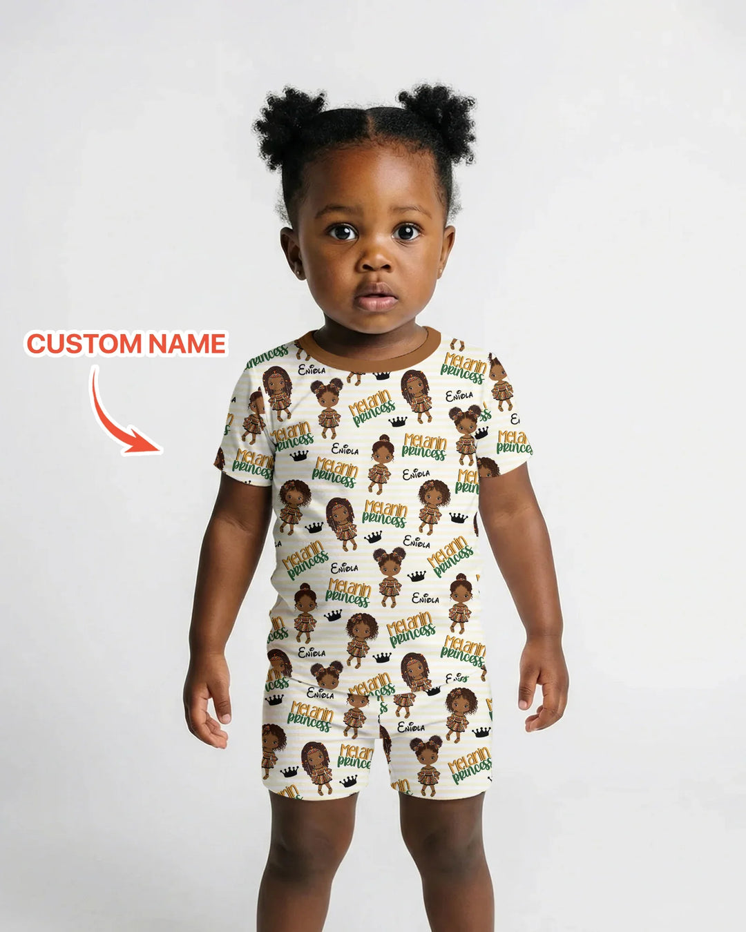 Zweiteiliges Pyjama-Set mit kurzen Ärmeln und Shorts im Sommer-Design