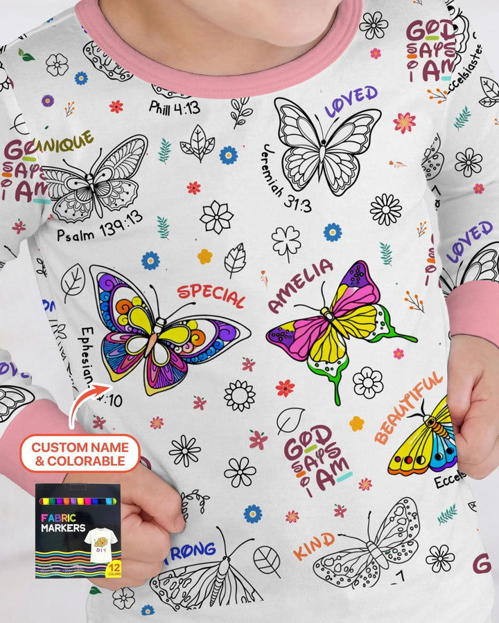 Zweiteiliges Langarm-Pyjama-Set mit Sommerfrüchten