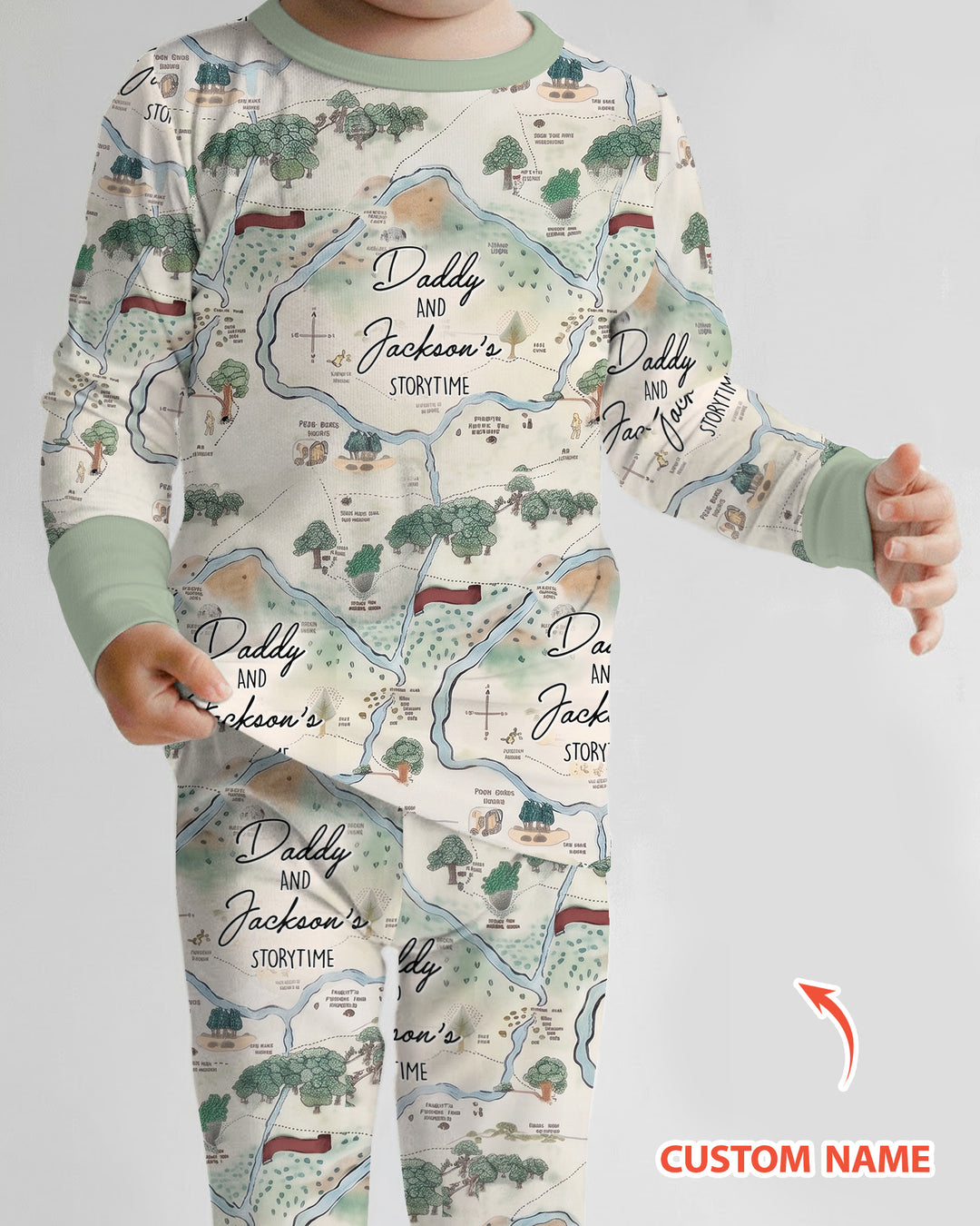 Mommy Daddy And Me Bedtime Story Family Matching Bamboo Two Piece Long Sleeve Pajama Set