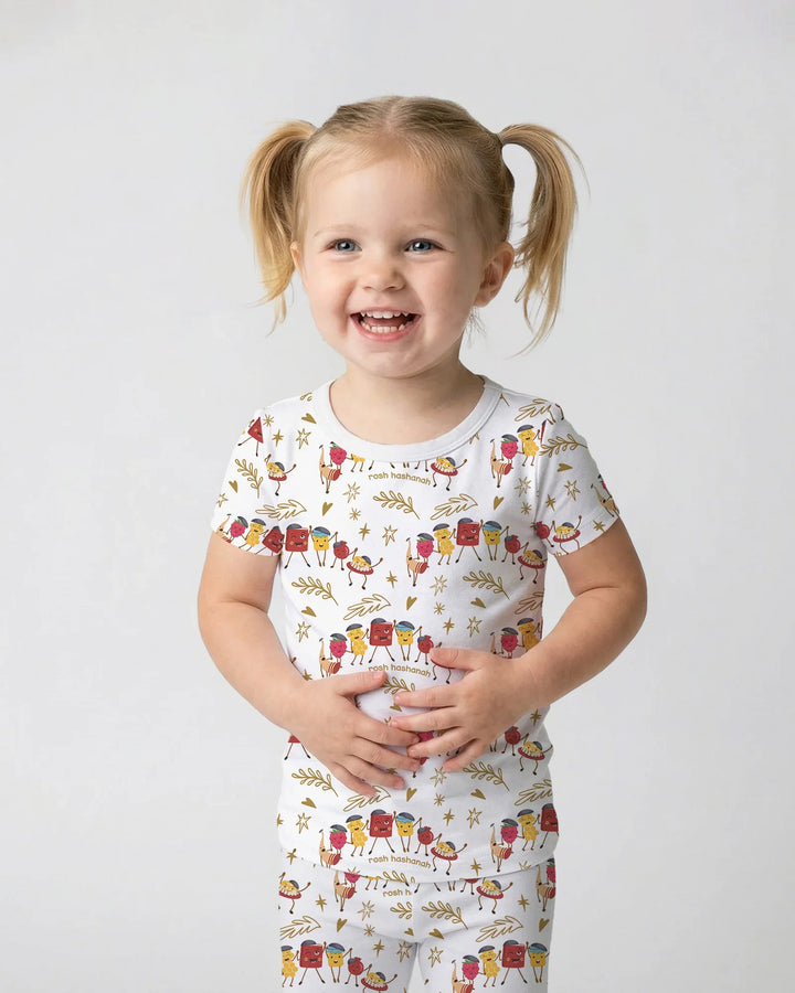 Zweiteiliges, kurzärmliges Pyjama-Set mit Marienkäfern