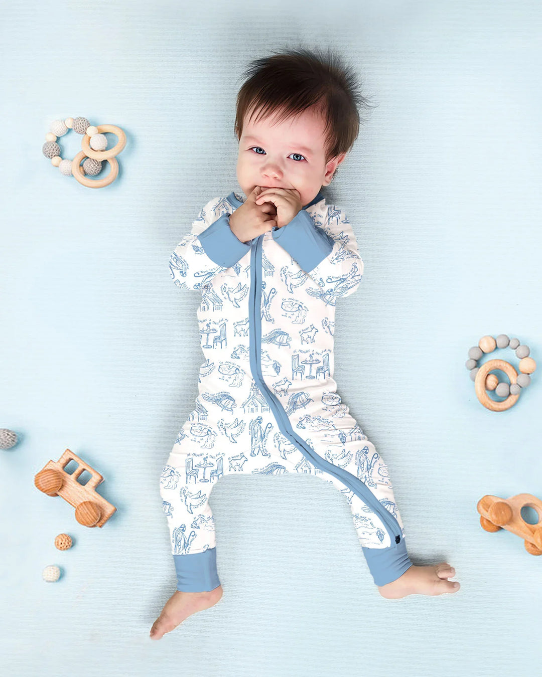 Gerippte Babykleidung mit individuellem Foto - Weich &amp; Skizzenhaft