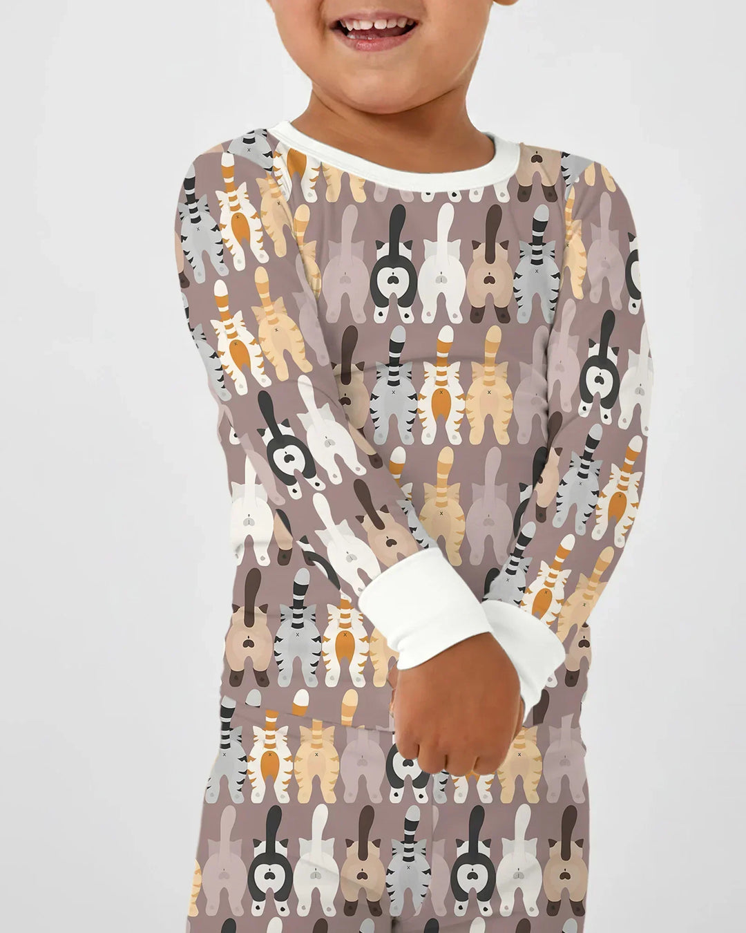Cheeky Tails Bamboo Two Piece Long Sleeve Pajama Set