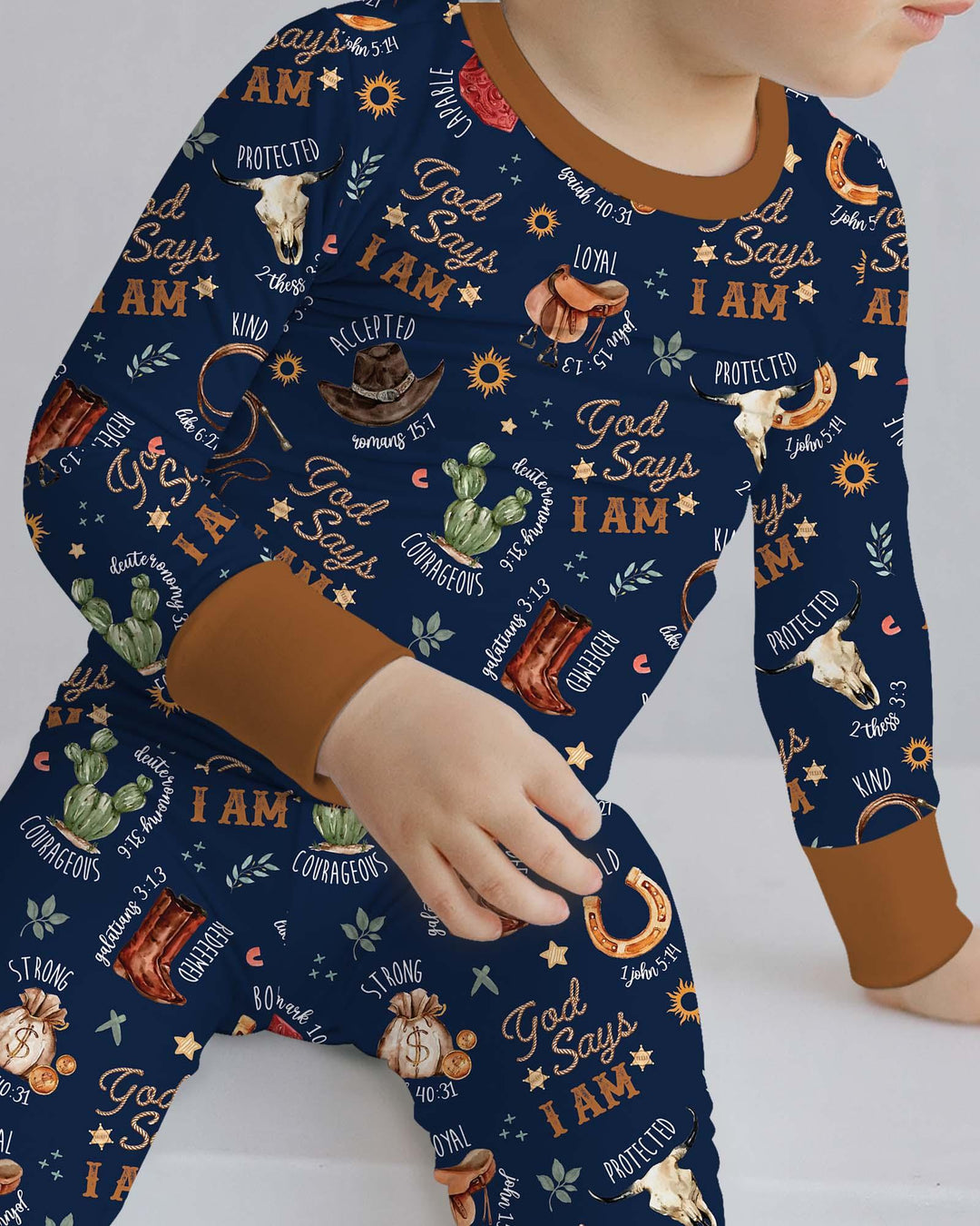Zweiteiliges Langarm-Pyjama-Set mit Sommerfrüchten