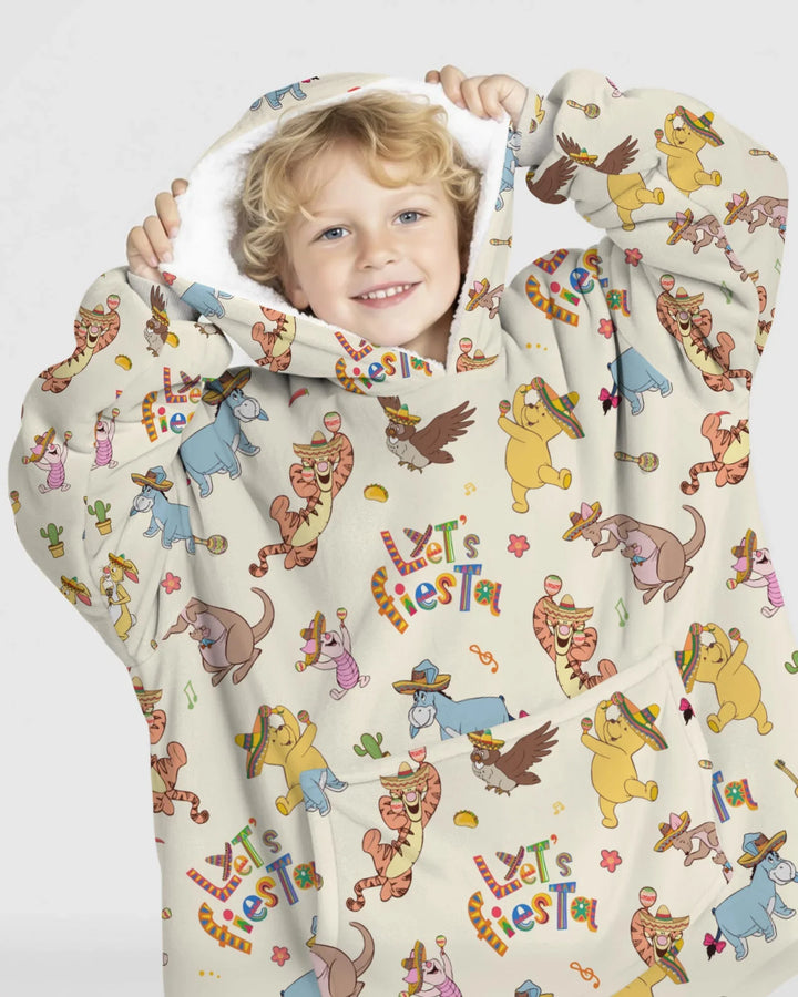 Let's Fiesta Tragbarer Bambus-Decken-Hoodie