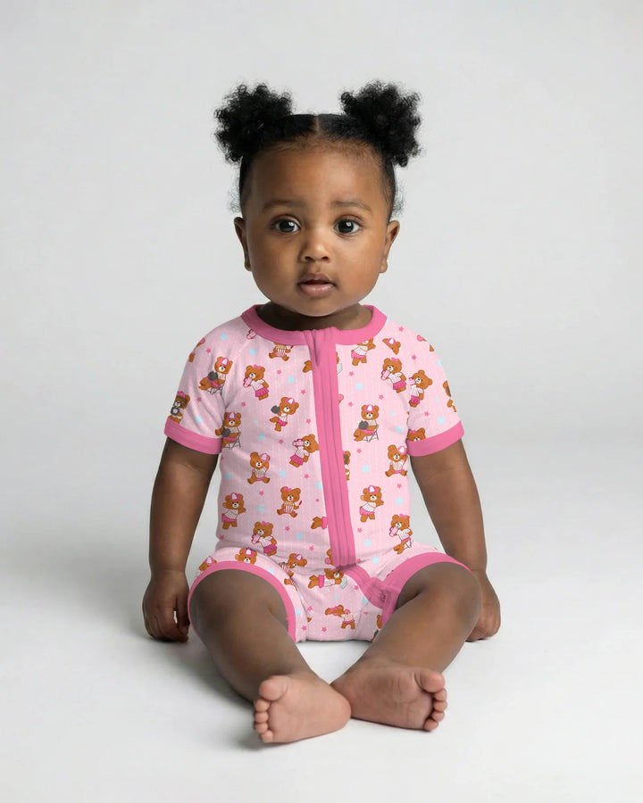 Born To Play Baseball Bamboo Shorty Zippy