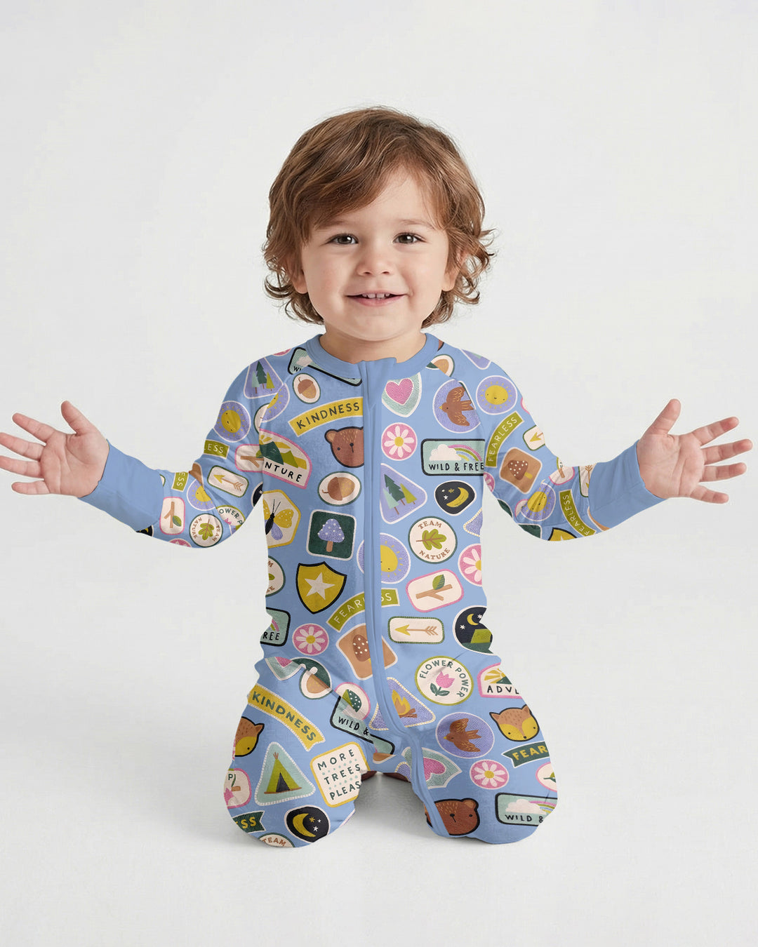 Gerippte Babykleidung mit individuellem Foto - Weich &amp; Skizzenhaft