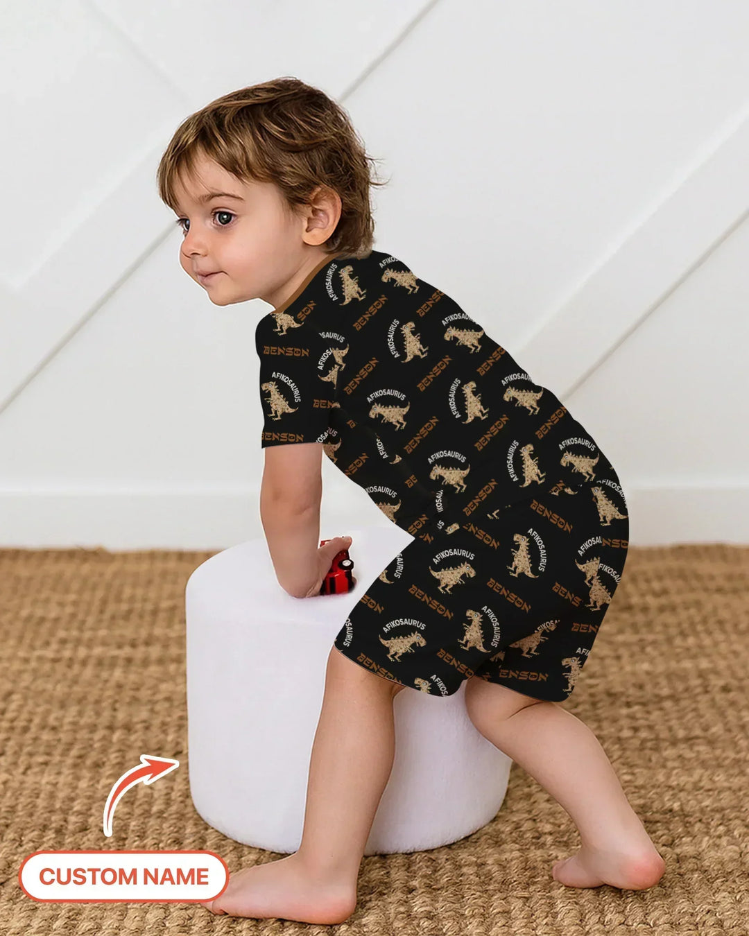Zweiteiliges Pyjama-Set mit kurzen Ärmeln und Shorts im Sommer-Design