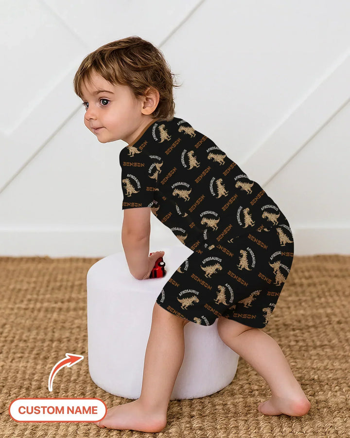 Zweiteiliges Pyjama-Set mit kurzen Ärmeln und Shorts im Sommer-Design