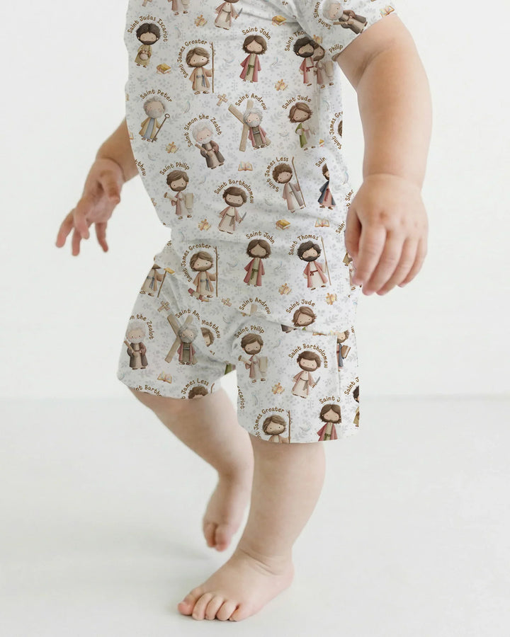 The 12 Apostles Bamboo Two Piece Short Sleeve Shorts Pajama Set