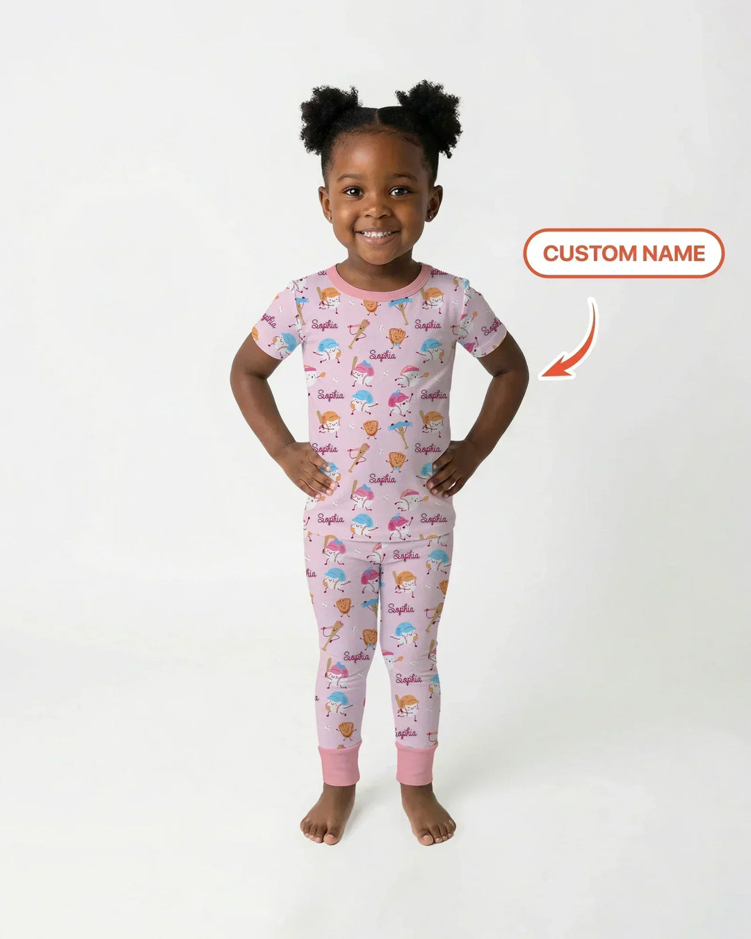 Zweiteiliges, kurzärmliges Pyjama-Set mit Marienkäfern