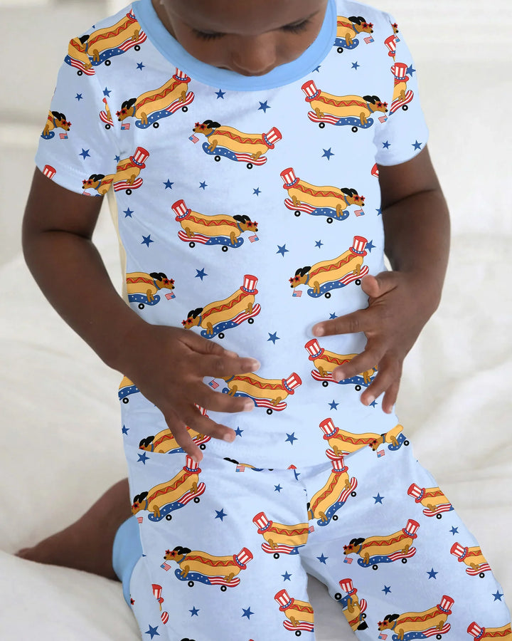 Zweiteiliges, kurzärmliges Pyjama-Set mit Marienkäfern