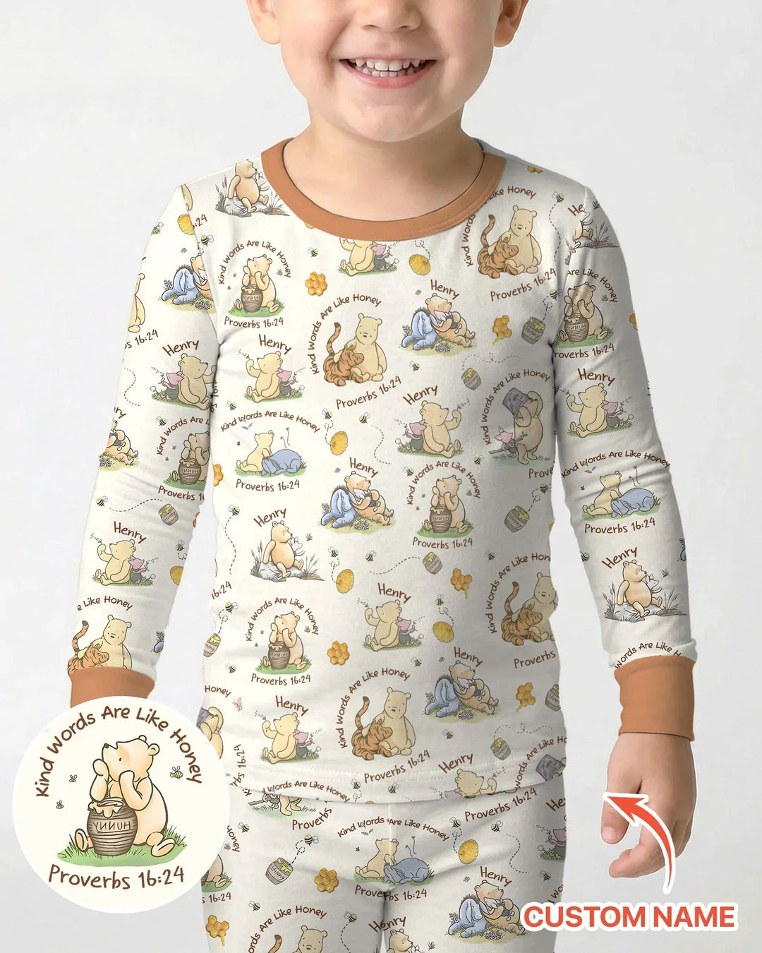 Zweiteiliges Langarm-Pyjama-Set mit Sommerfrüchten