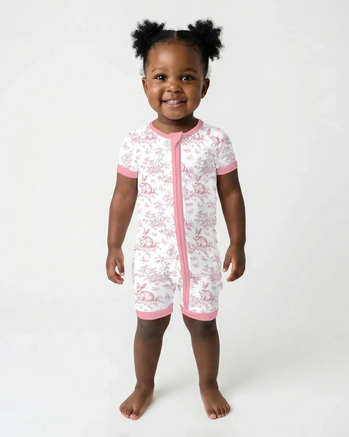 Easter Chinoiserie Toile de Jouy Bamboo Shorty Zippy