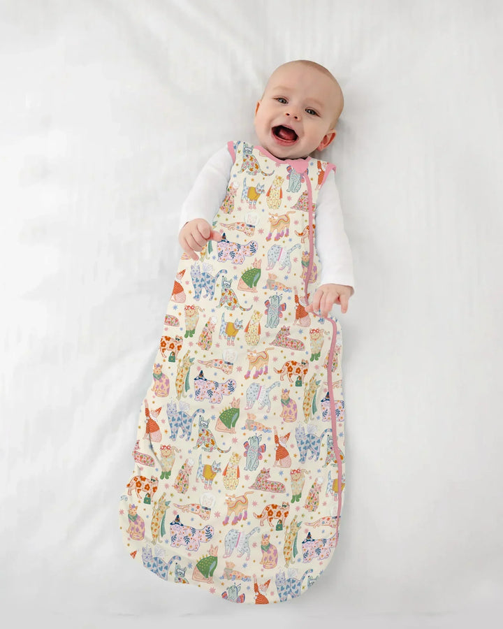 Whimsical Cat Parade Bamboo Sleep Bag