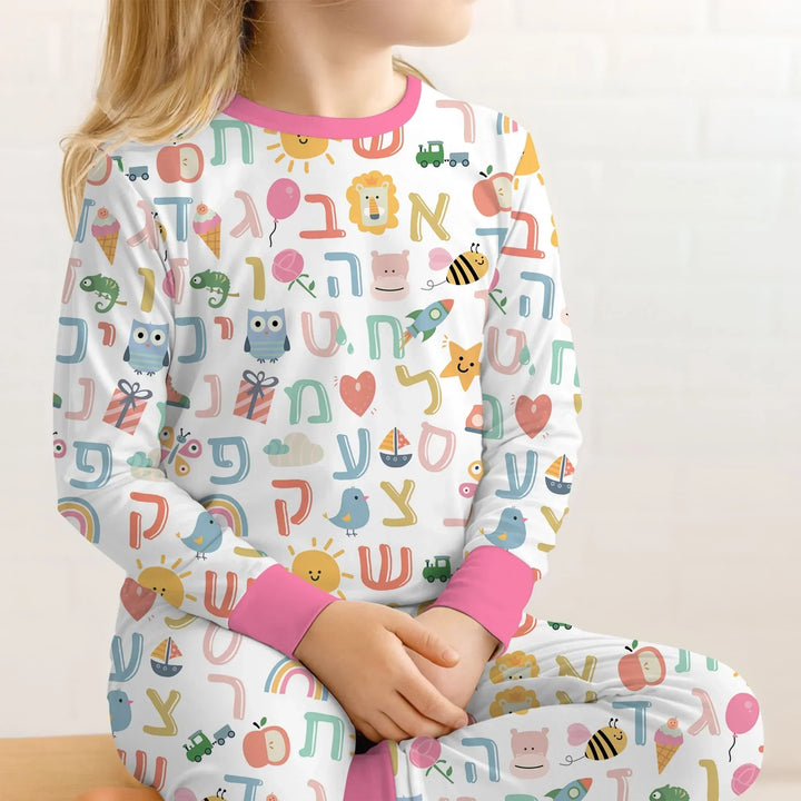 Zweiteiliges Langarm-Pyjama-Set mit Sommerfrüchten