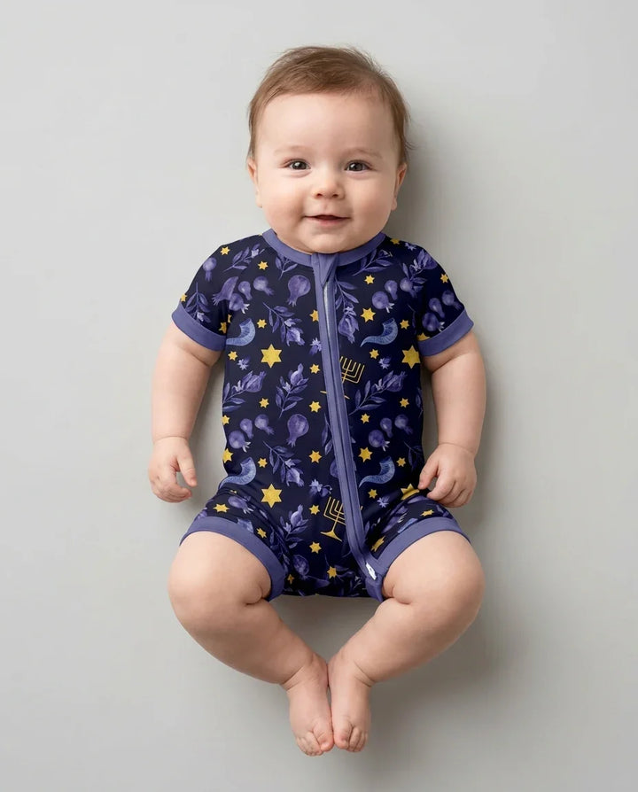 Rosh Hashanah Night Family Matching Bamboo Shorty Zippy