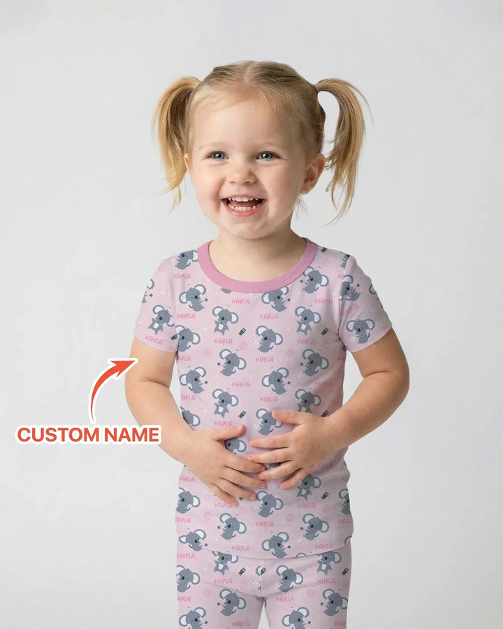 Zweiteiliges, kurzärmliges Pyjama-Set mit Marienkäfern