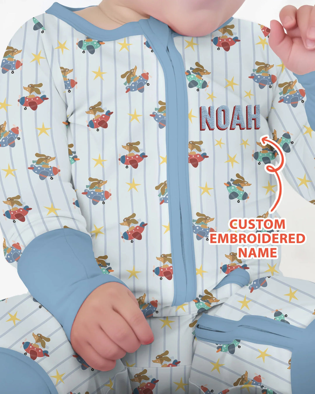 Gerippte Babykleidung mit individuellem Foto - Weich &amp; Skizzenhaft